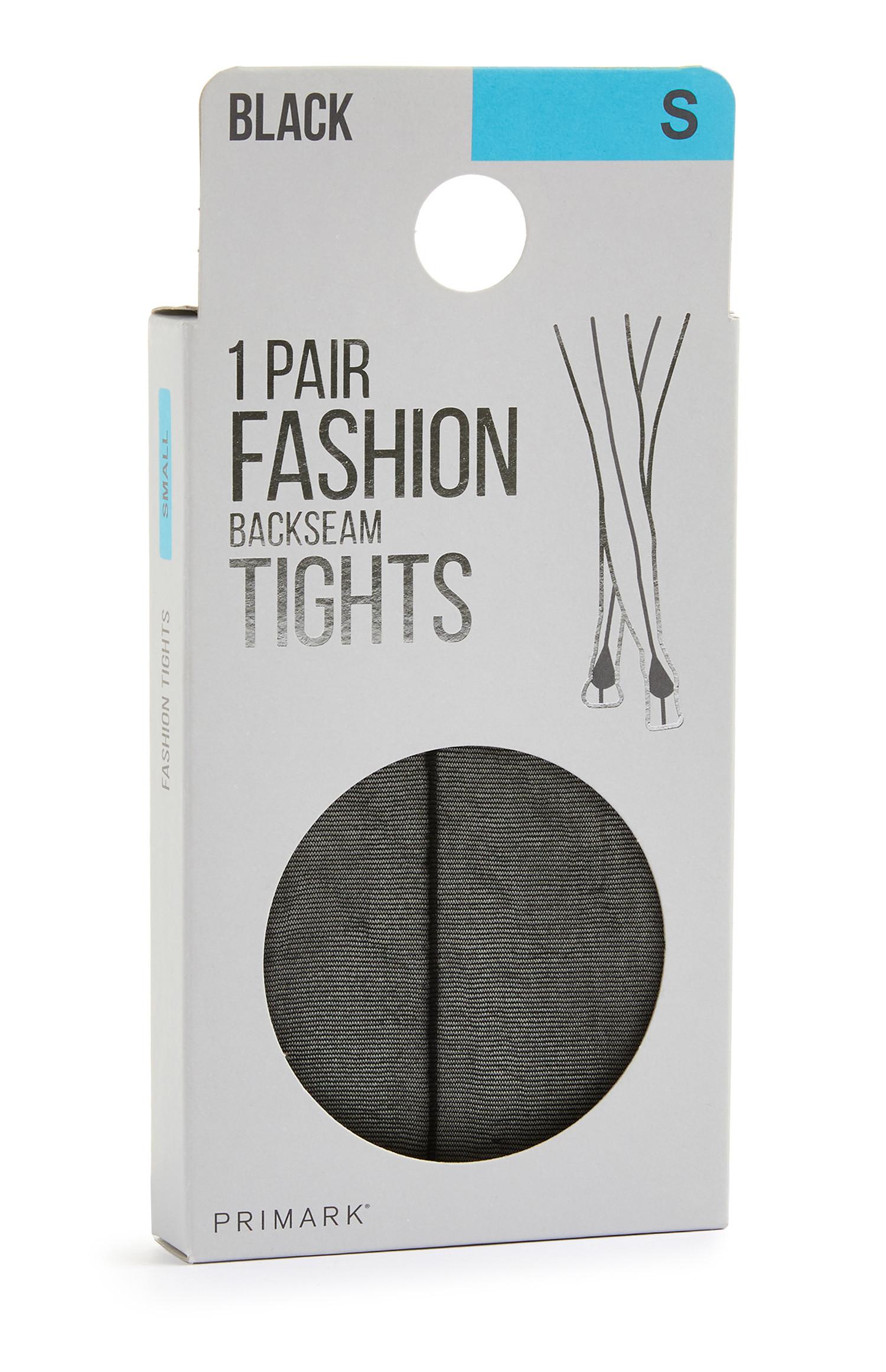 Collants costura atrás estilo cubano preto