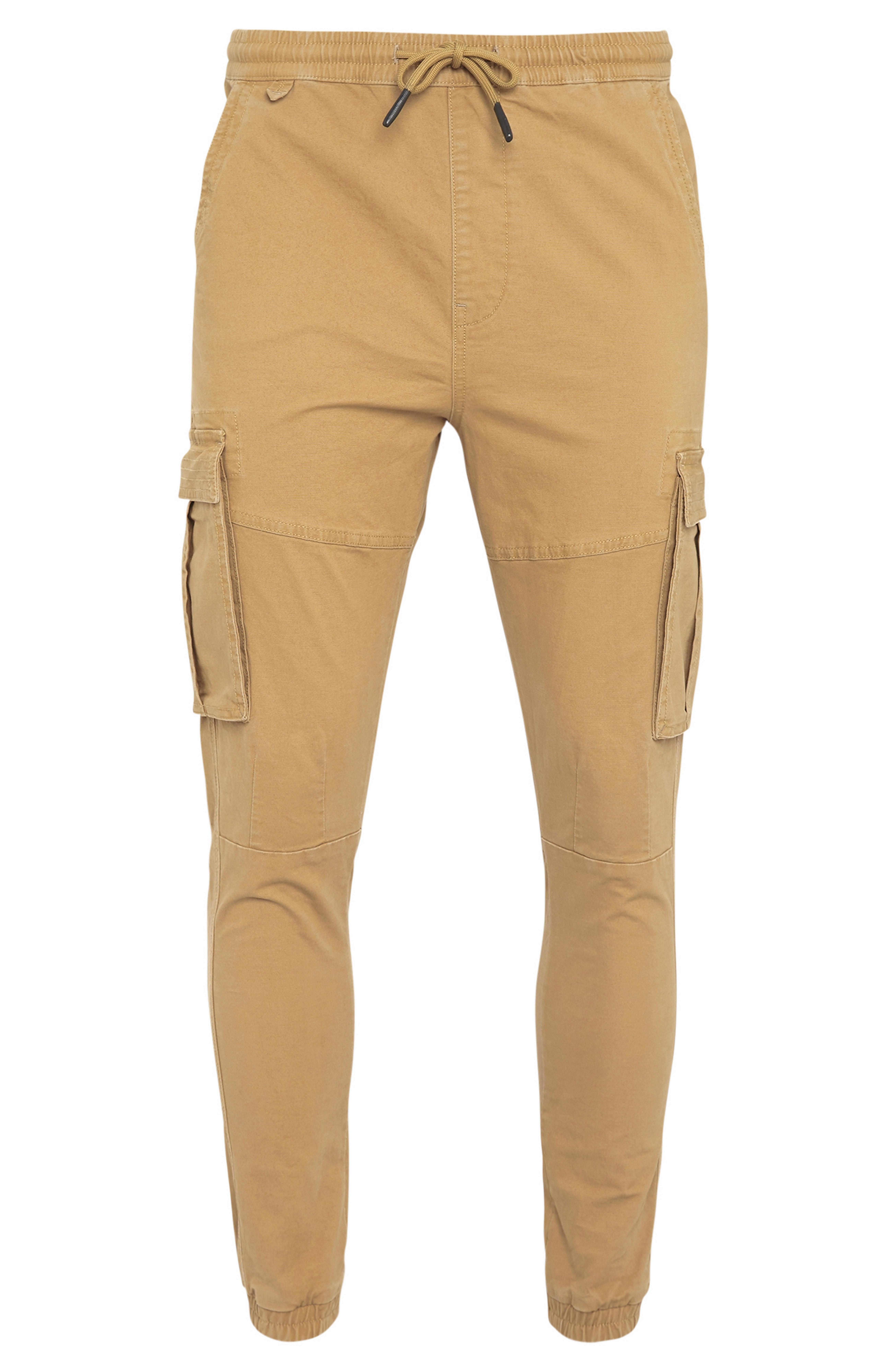 Taupe Canvas Cuff Cargo Trousers Men's Cargo Trousers Men's Trousers Men's Clothing Our