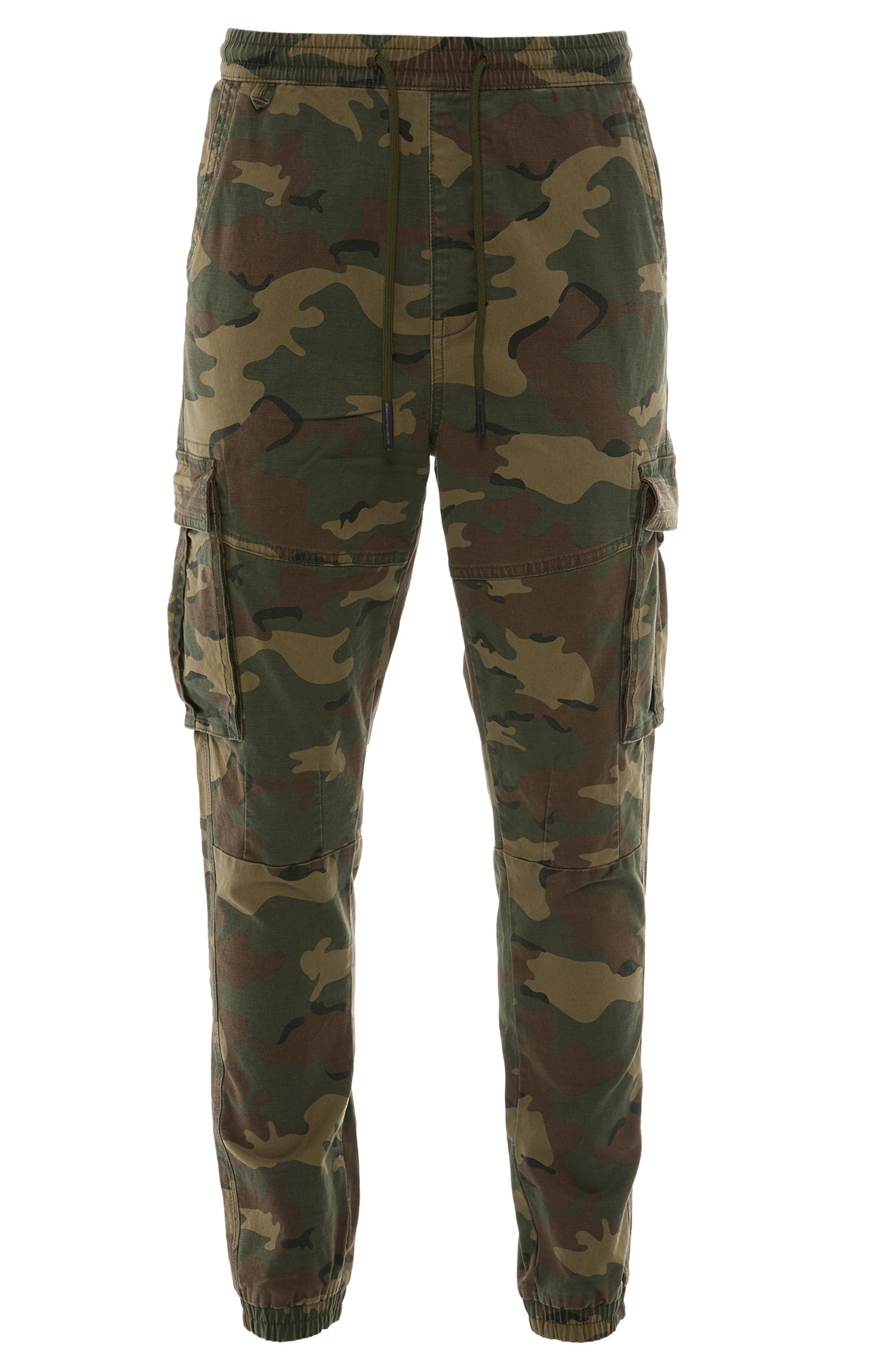 camo cuffed cargo pants