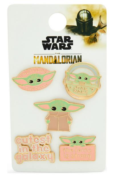 Lot de 5 badges Mandalorian Bébé Yoda