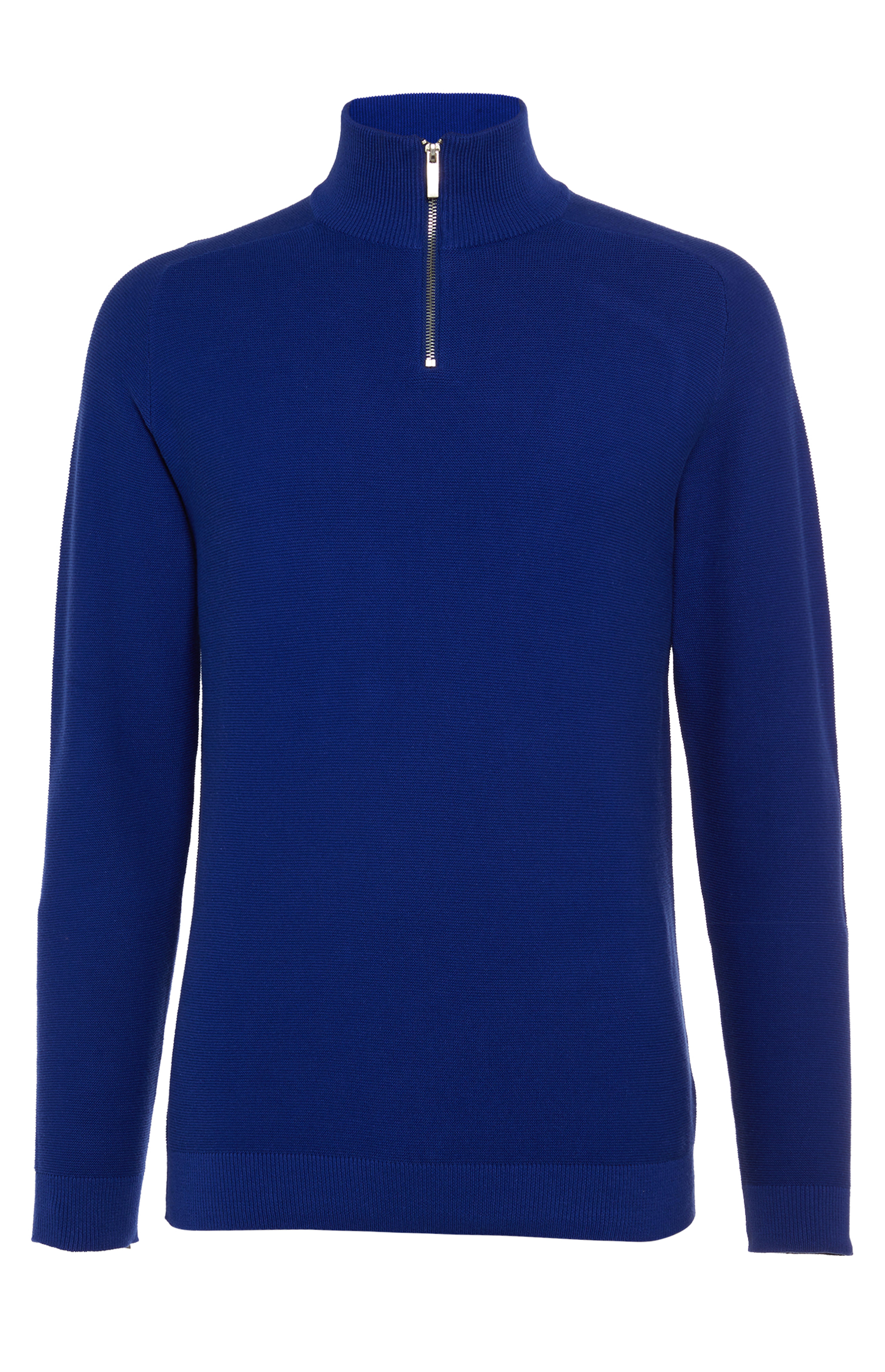 Cobalt Blue Half Zip Sweatshirt | Men's Jumpers & Sweaters | Men's ...