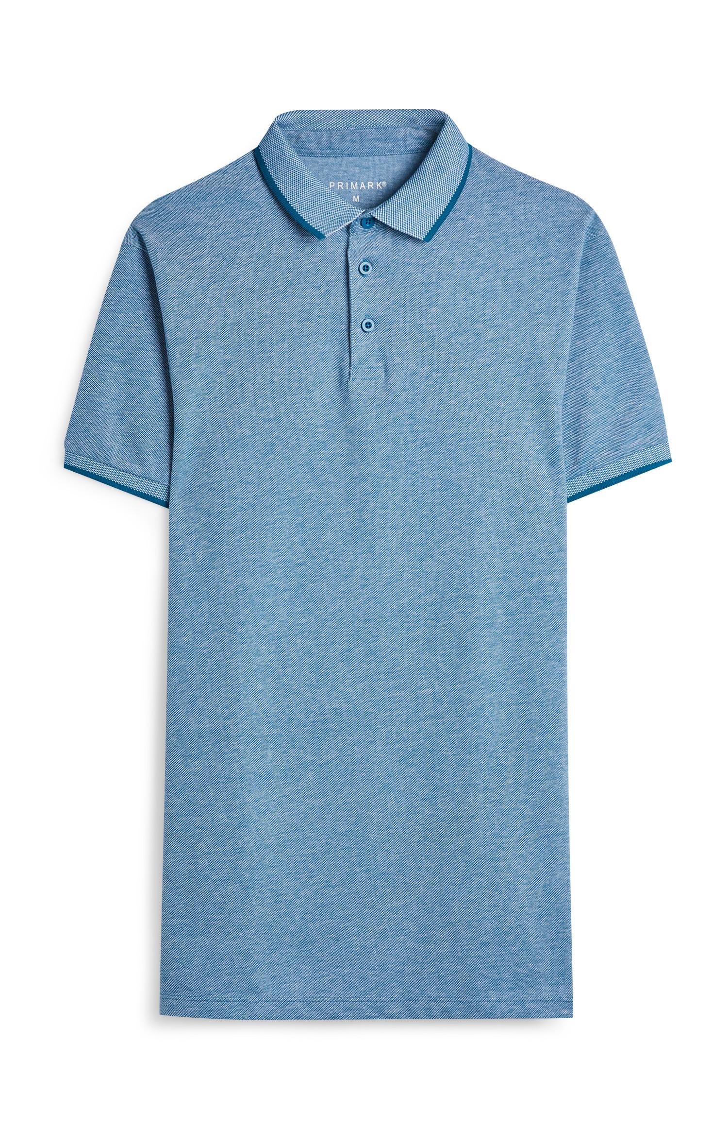 Polo manga curta comprido azul-petróleo