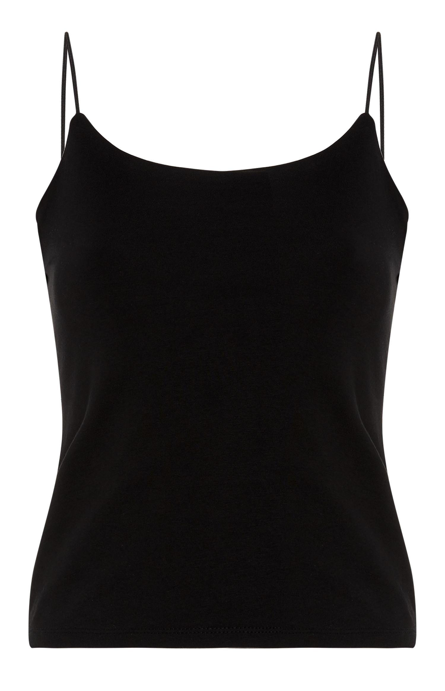Top alças finas preto
