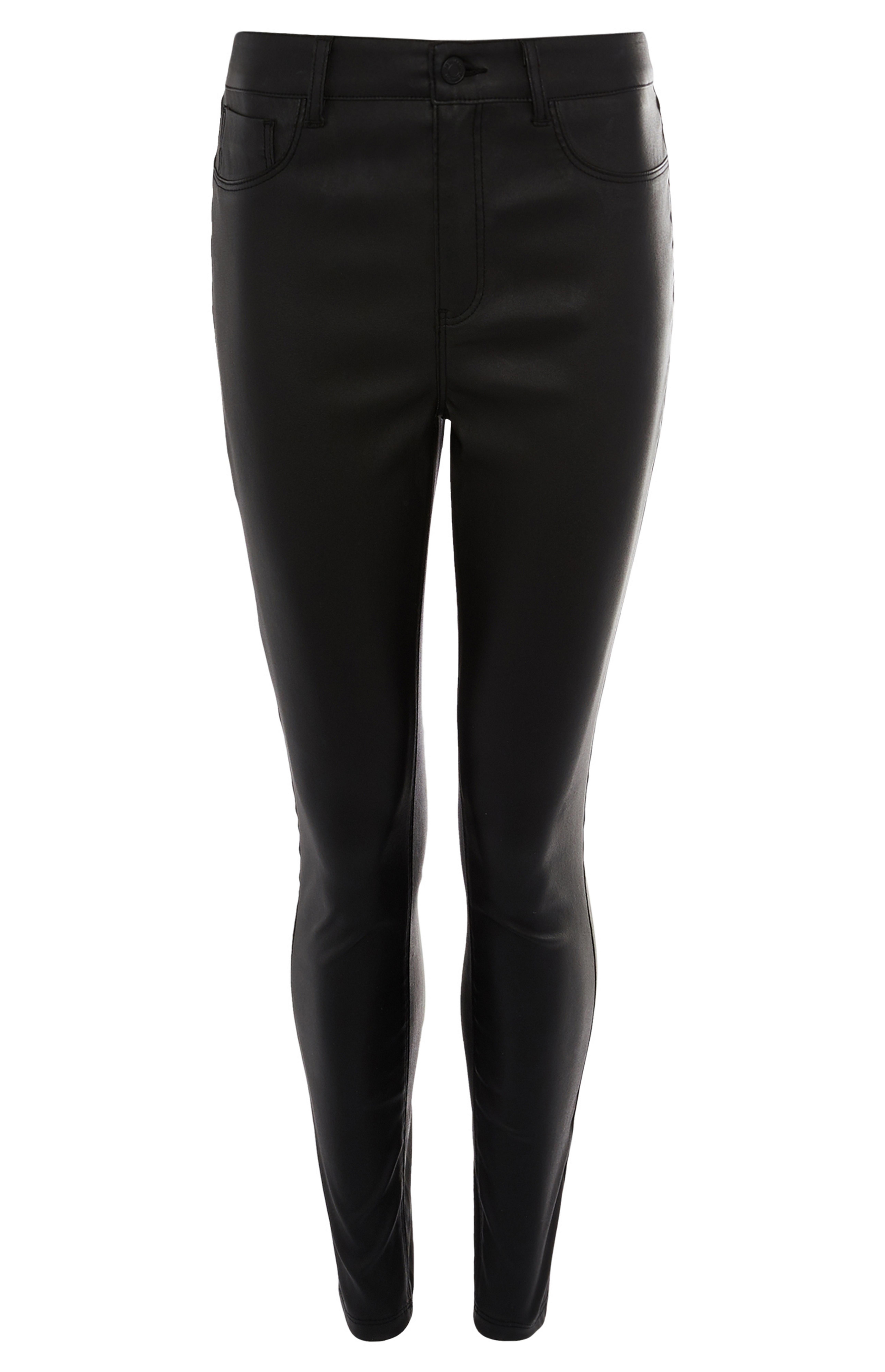 Schwarze, beschichtete Skinny Jeans Jeans für Damen Mode für Damen
