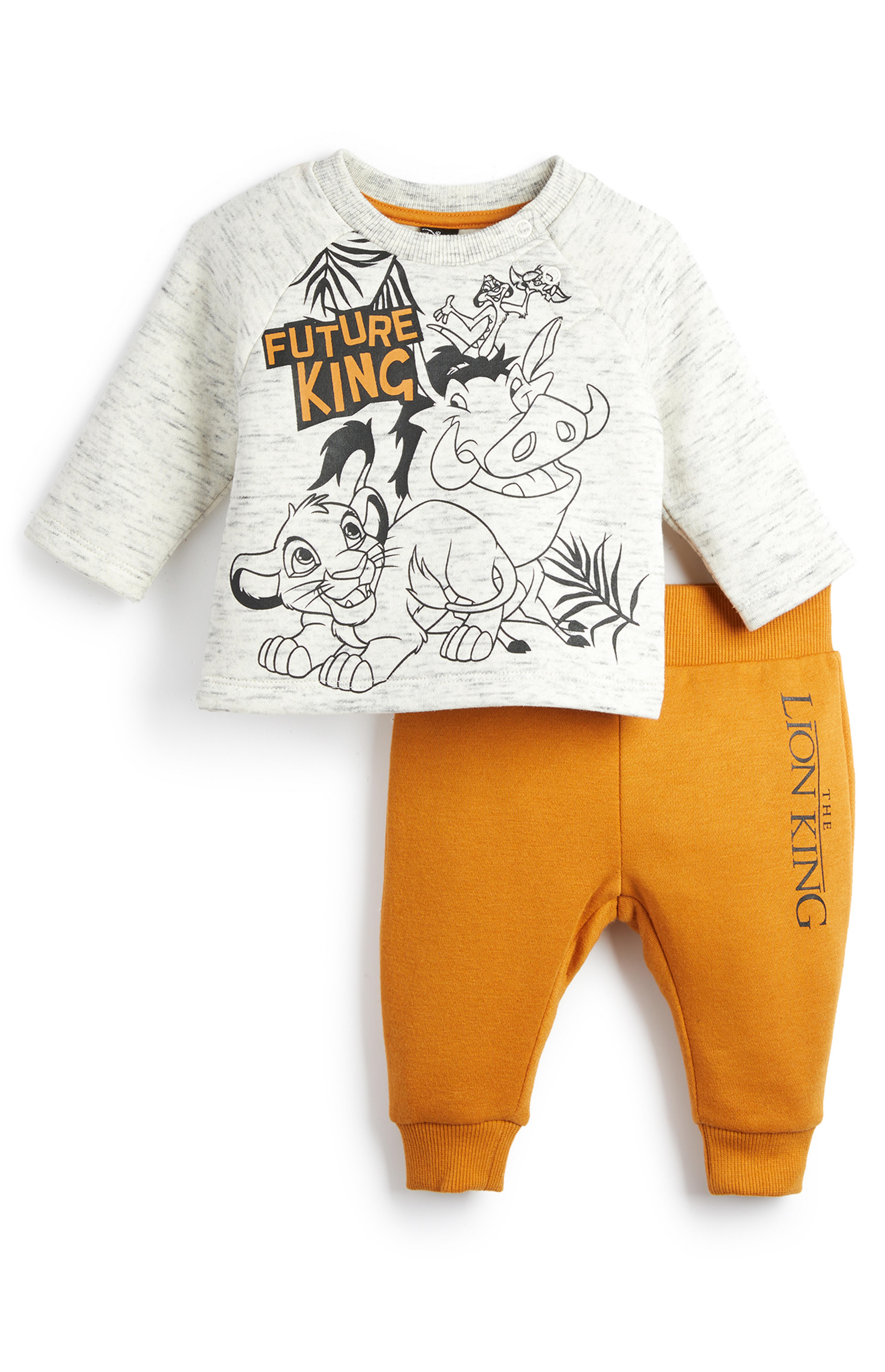 Baby Boy Mustard and White Lion King Leisure Set | Baby Boy Clothes ...