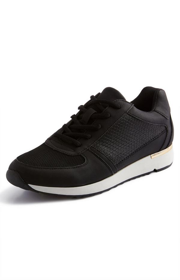 Black Metal Detail Leisure Trainers | Women's Trainers | Women's Shoes ...