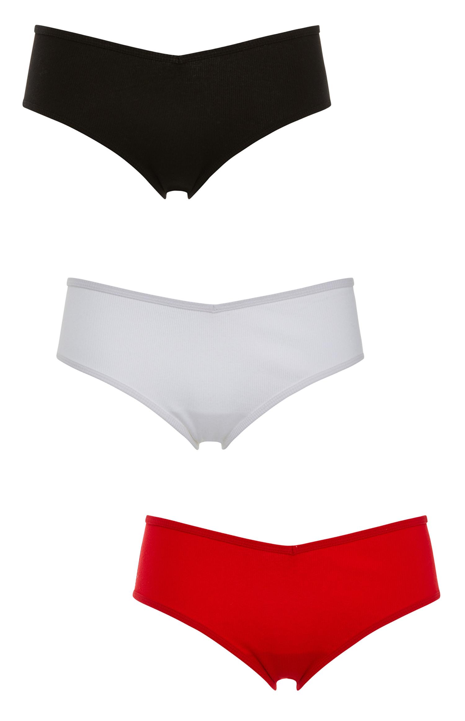 Mixed Colour Hipster Core Briefs 3 Pack Briefs & Knickers Lingerie