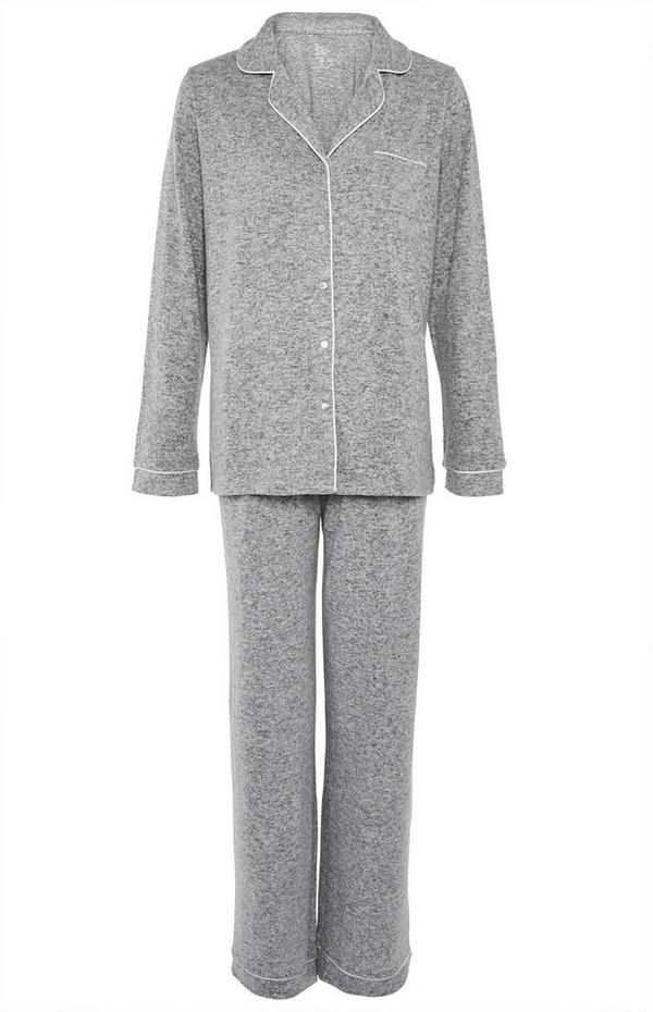 Stevig Purper spek Superzachte grijze pyjamaset met knopen | Pyjama voor dames | Pyjama's voor  dames | Dameskleding | Onze modecollectie voor dames | Alle  Primark-producten | Primark Nederlands
