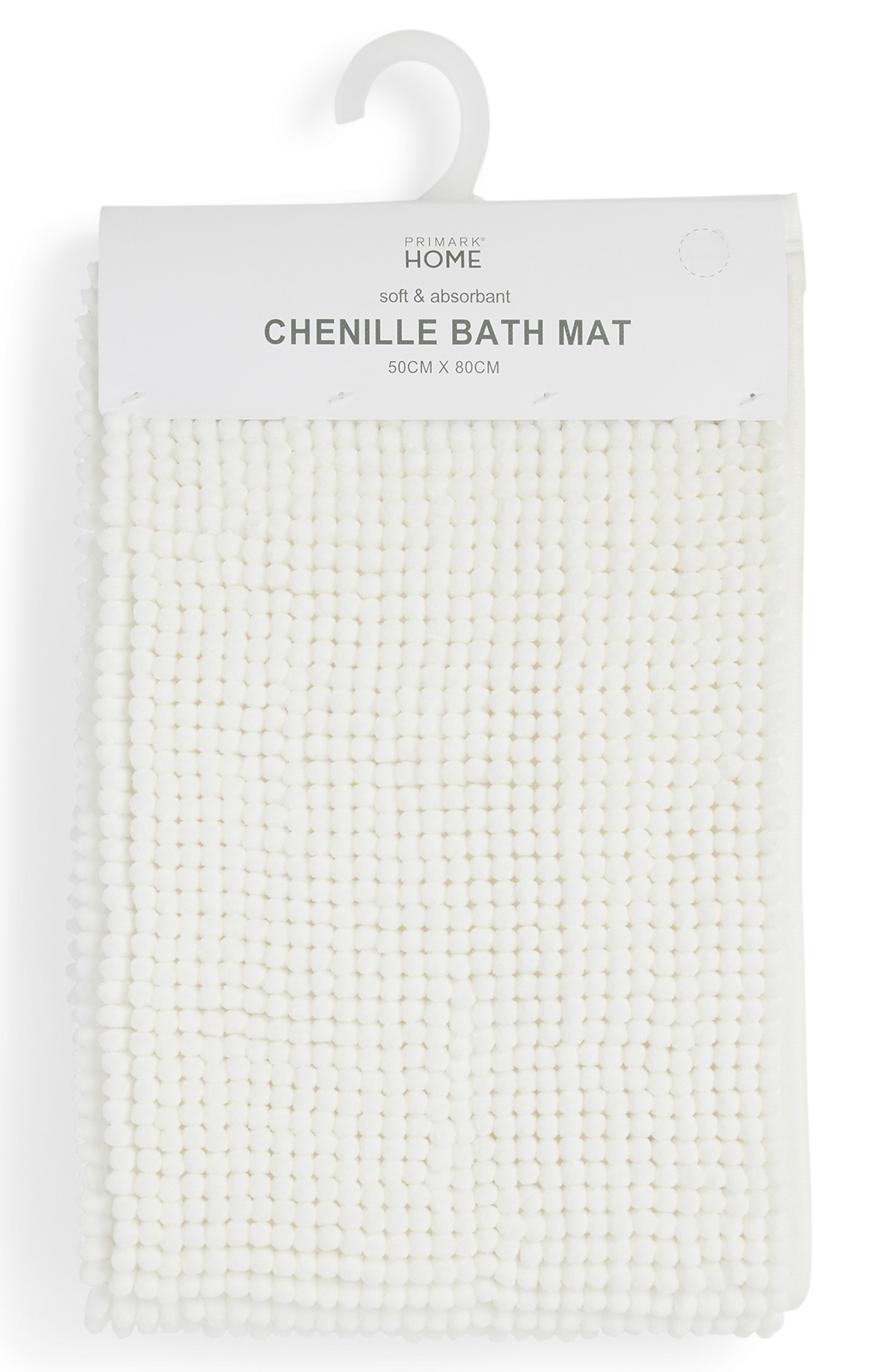 Ivory Chenille Bath Mat Bathroom Accessories All Homeware