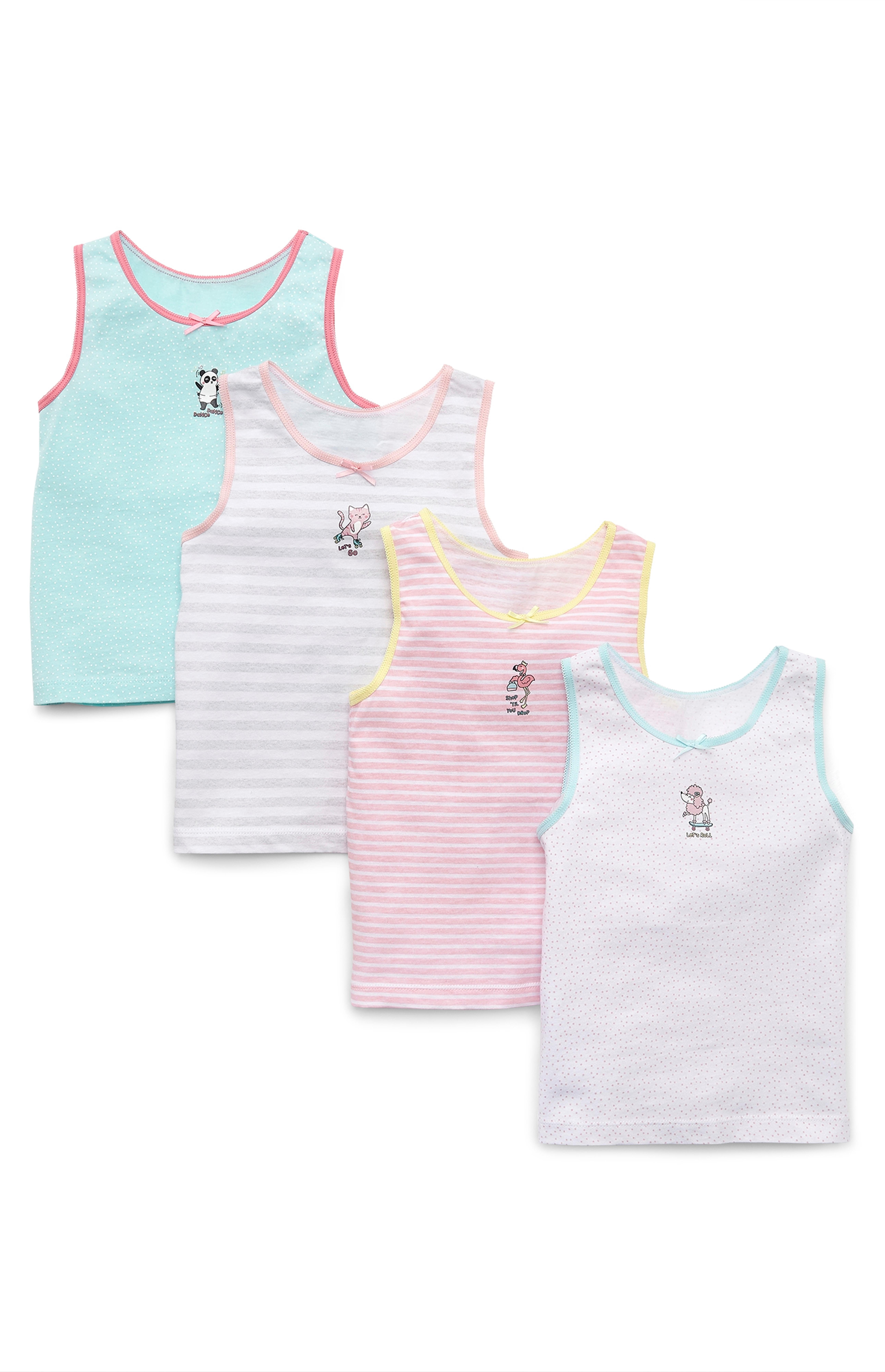 Girls Active Animal Vest 4 Pack Kids Accessories Kids Clothes All