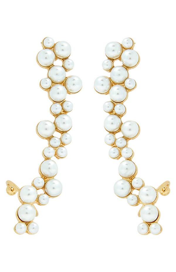 Goldtone Pearl Scatter Ear Cuff | Earrings | Necklaces, Earrings ...