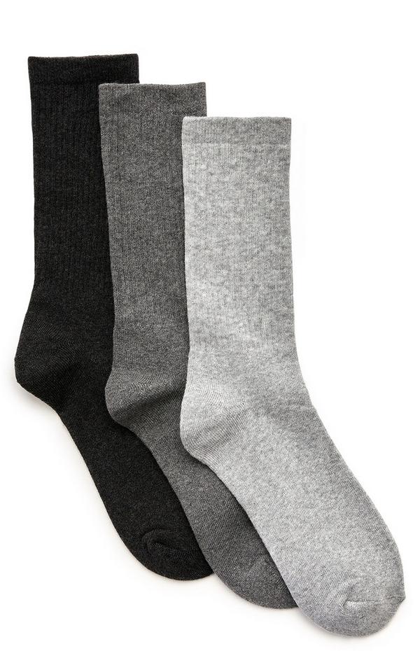 3-Pack Black Wellness Sports Socks