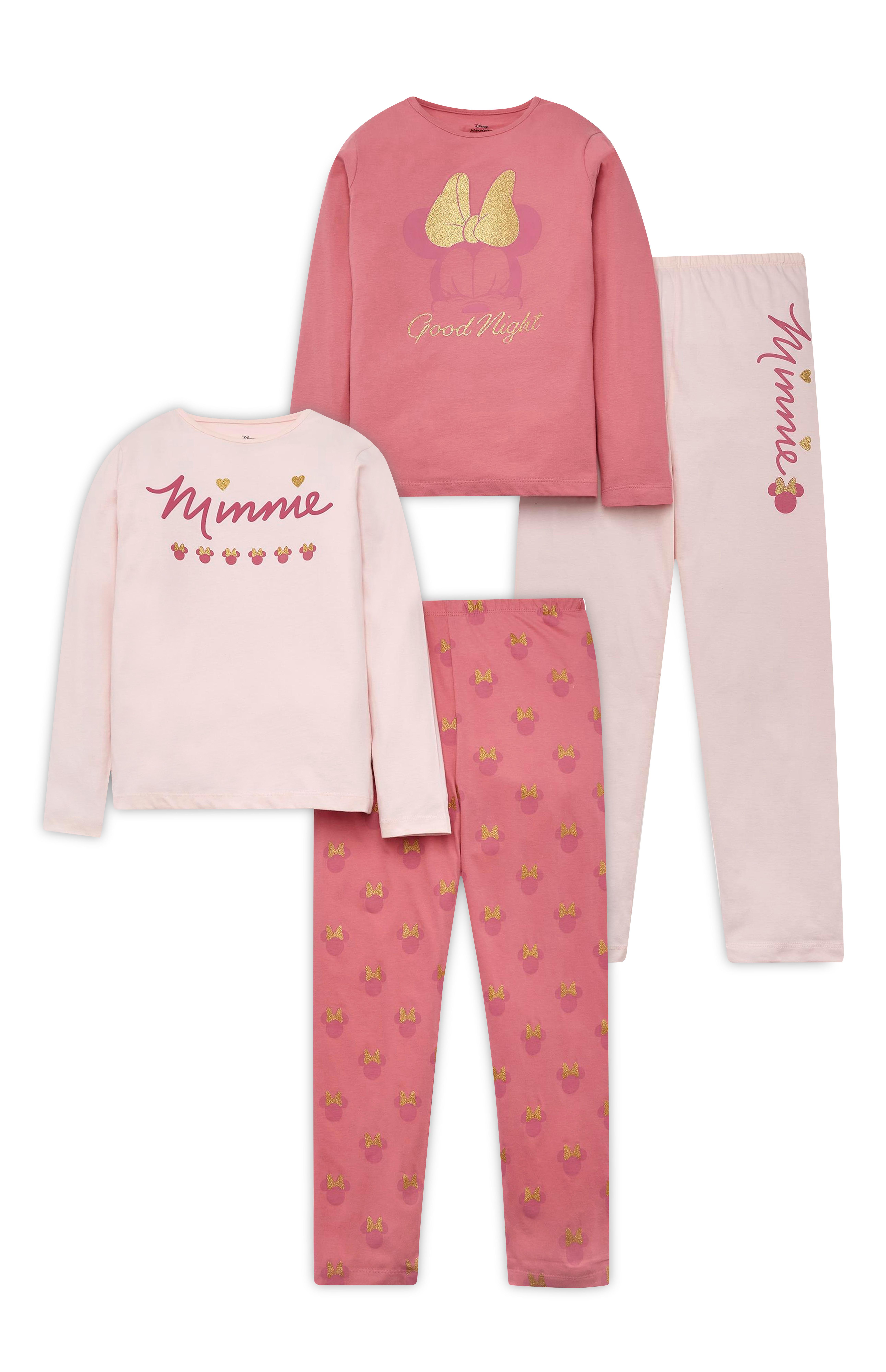 Older Girl Pink Disney Minnie Mouse Pyjamas 2 Pack Kids Pyjamas Boys Clothes Kids Clothes All Primark Products Penneys