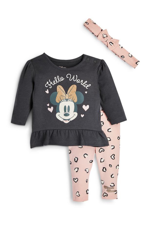 3-teiliges „Disney Minnie Maus“ Set mit Leggings, T-Shirt und Stirnband für Neugeborene (M)