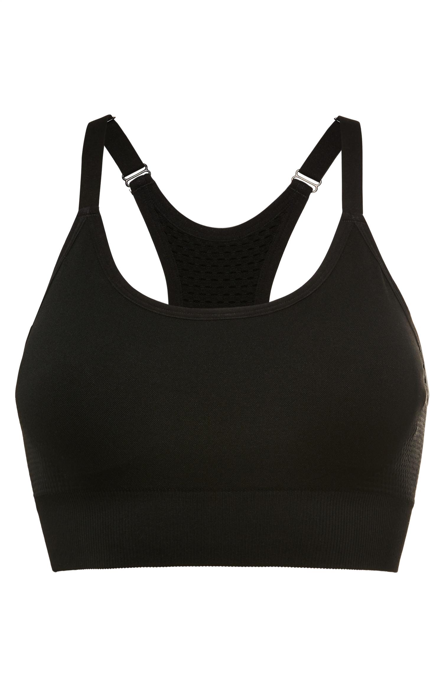 black sports bralette