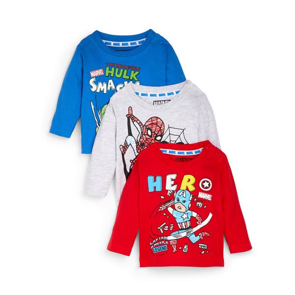Baby Boy Avengers Longsleeve T-Shirts 3 Pack