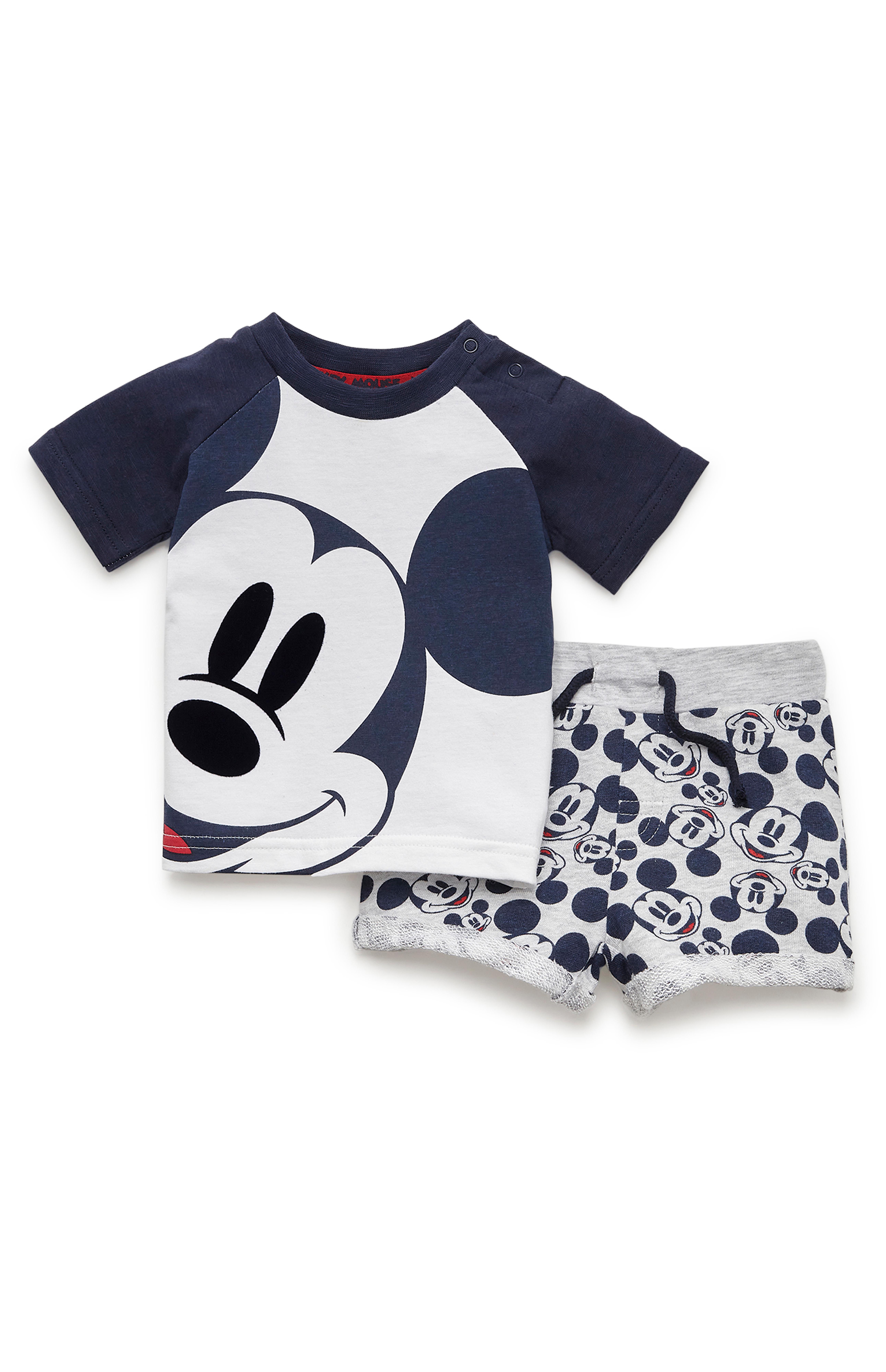Marineblaues Disney Micky Maus Set Mit T Shirt Und Shorts Fur Babys J Babymode Fur Jungen Kleidung Fur Babys Und Neugeborene Kinderbekleidung Alle Primark Produkte Primark Osterreich