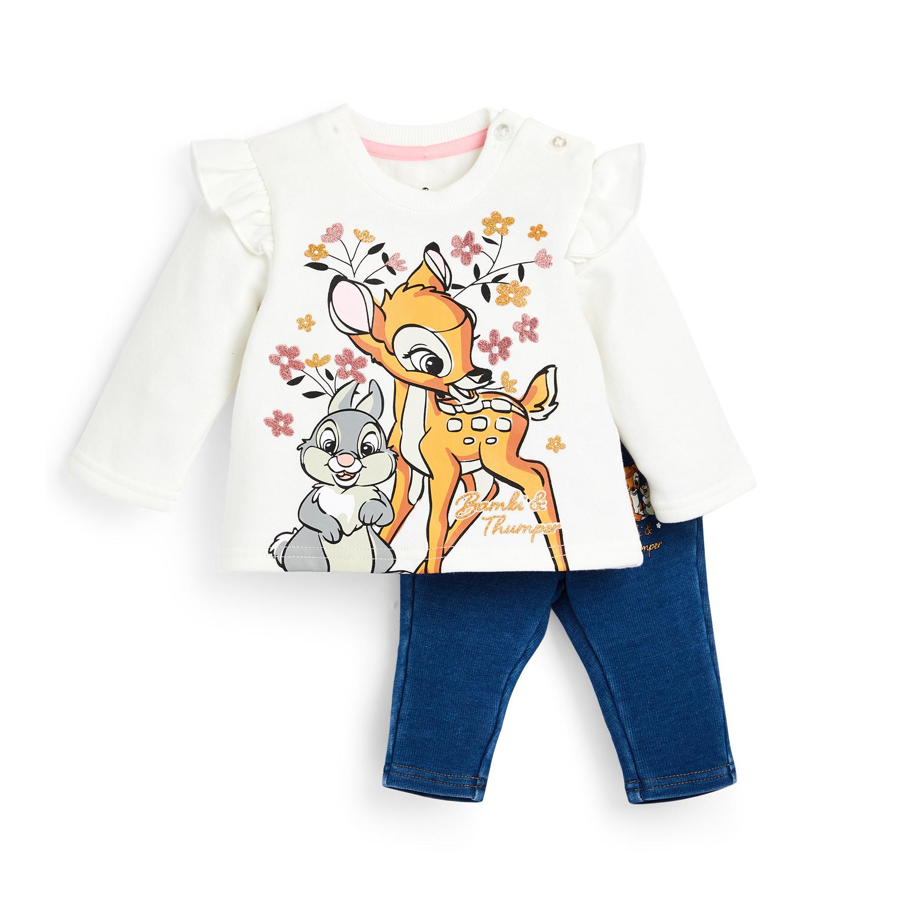 Baby Girl Disney Bambi Corduroy Pinafore 3 Piece Set Baby Girl Clothes Baby Newborn Clothes Kids Clothes All Primark Products Primark Uk