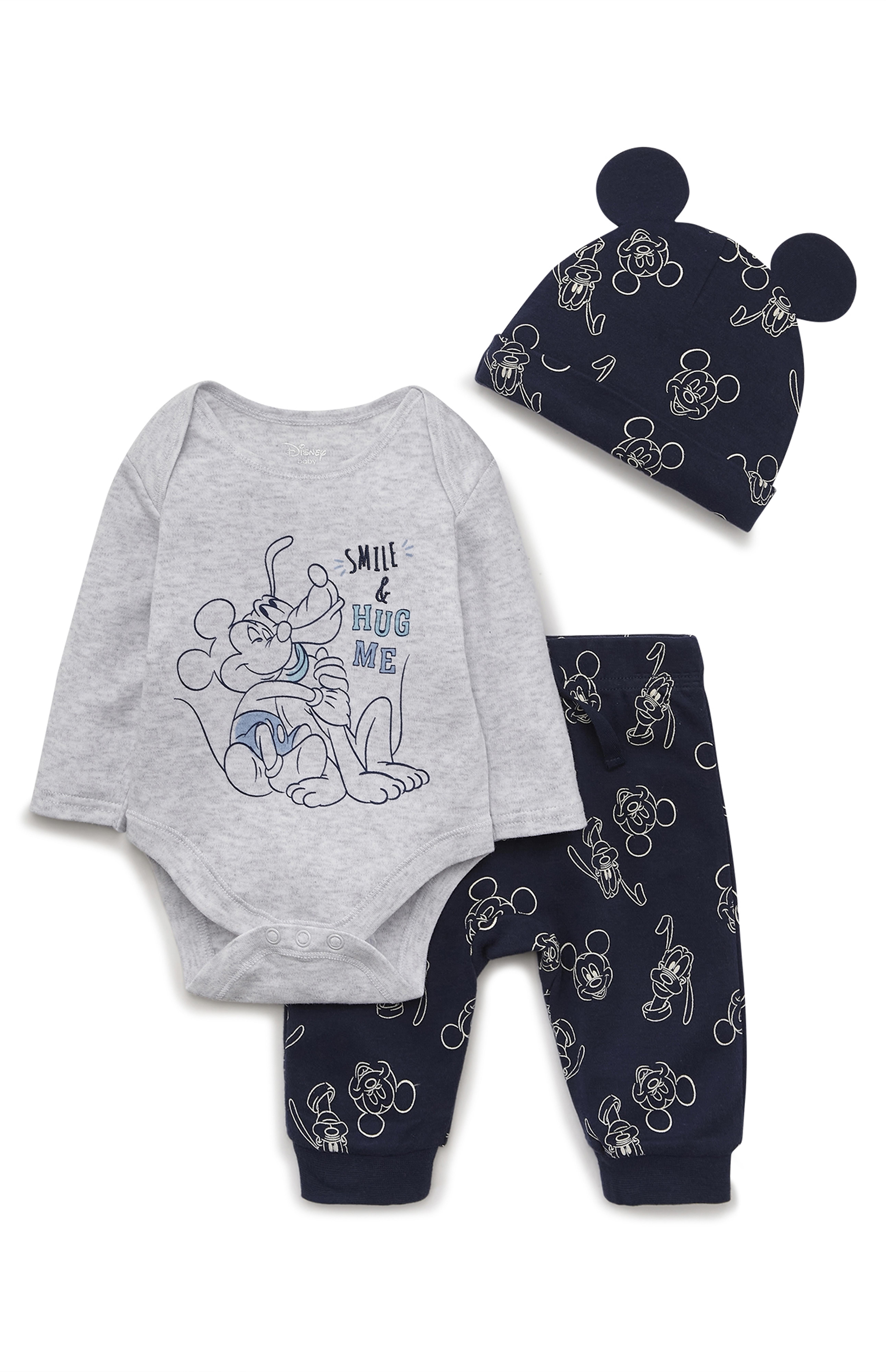 Disney Mickey Mouse Baby Set Kids Body Top /& Pantalon avec bavettes ensemble cadeau PRIMARK
