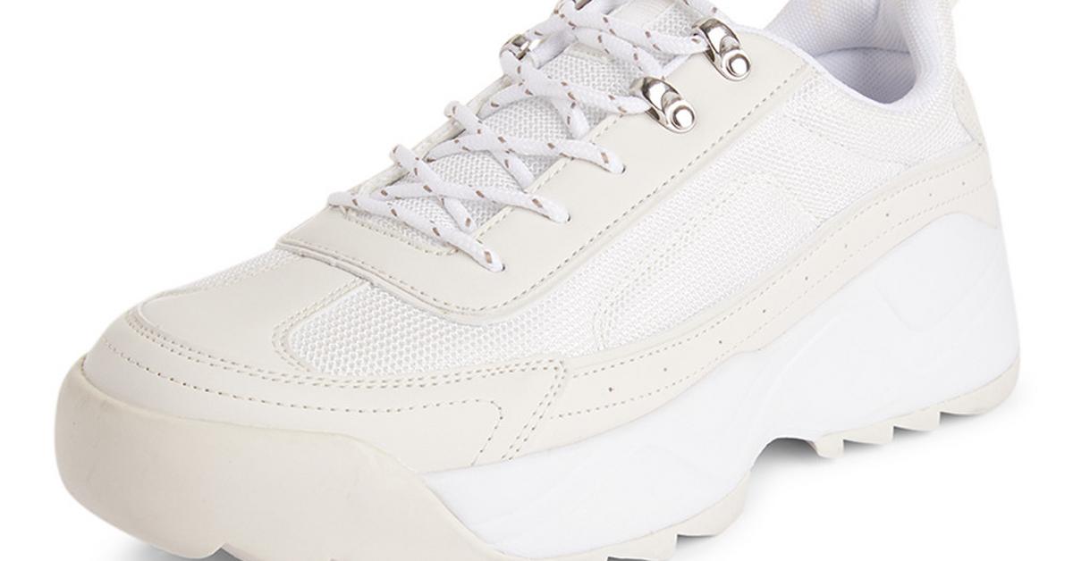 White Cleated Chunky Hiker Trainers | Women's Trainers | Women's Shoes & Boots | Our Full Women