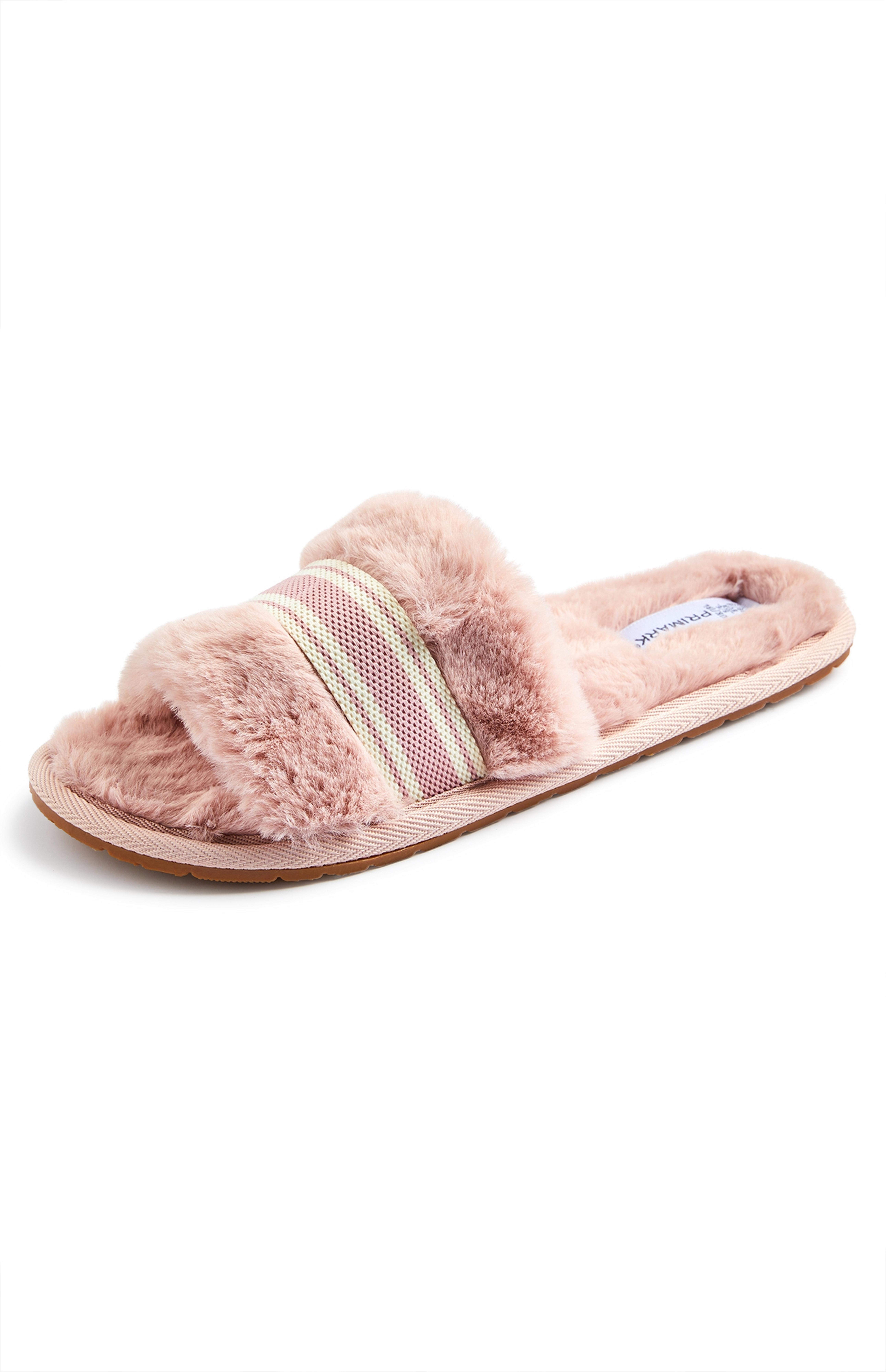 pink fluffy slippers primark