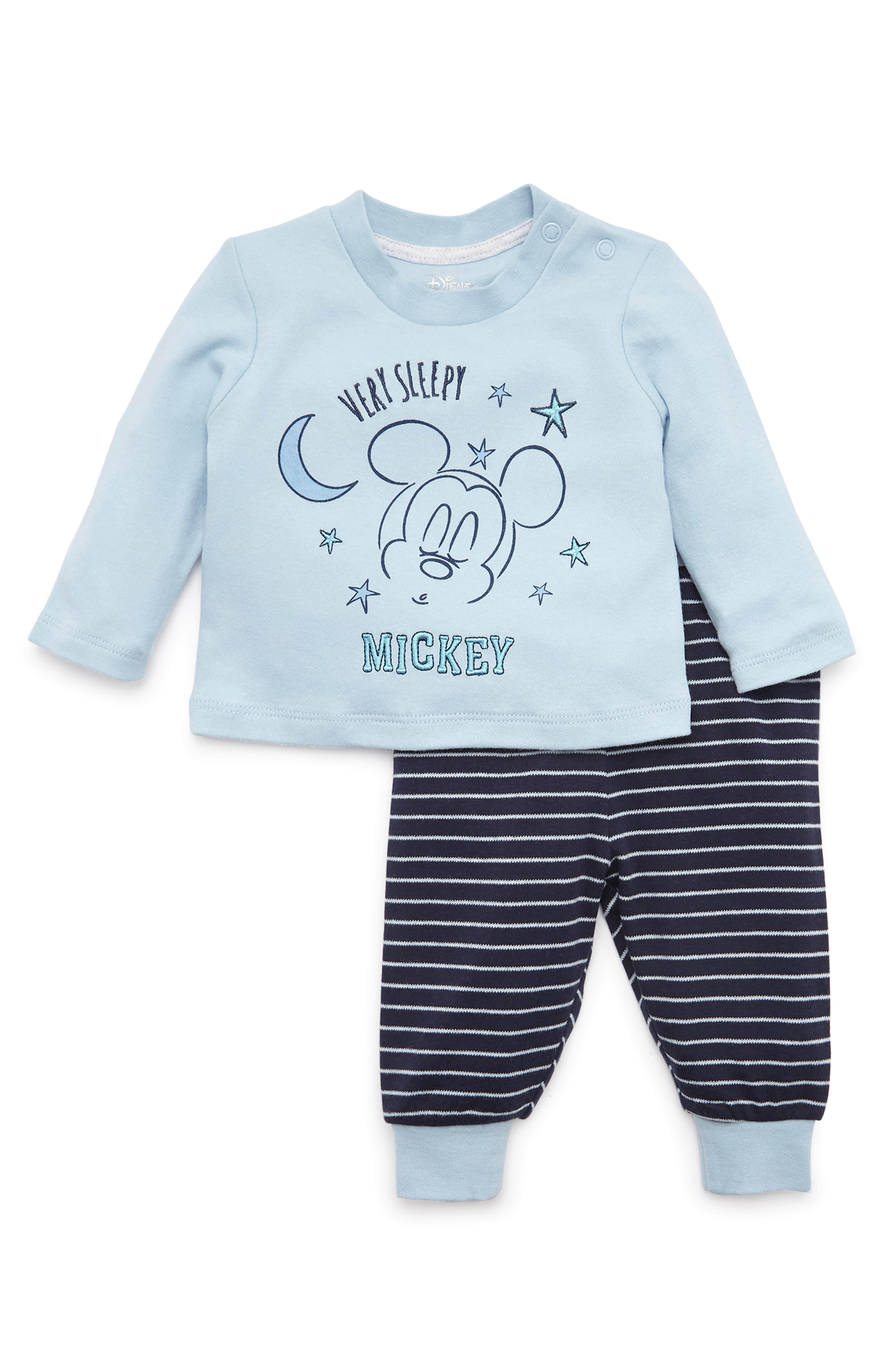 Disney Mickey Mouse Babies Boys Star Pyjamas Baby Grow