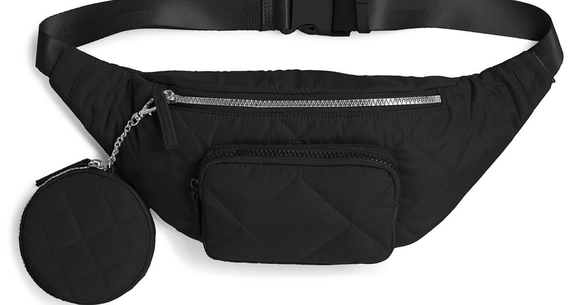 Black Nylon Quilted Bumbag | Women's Handbags | Women's Accessories ...