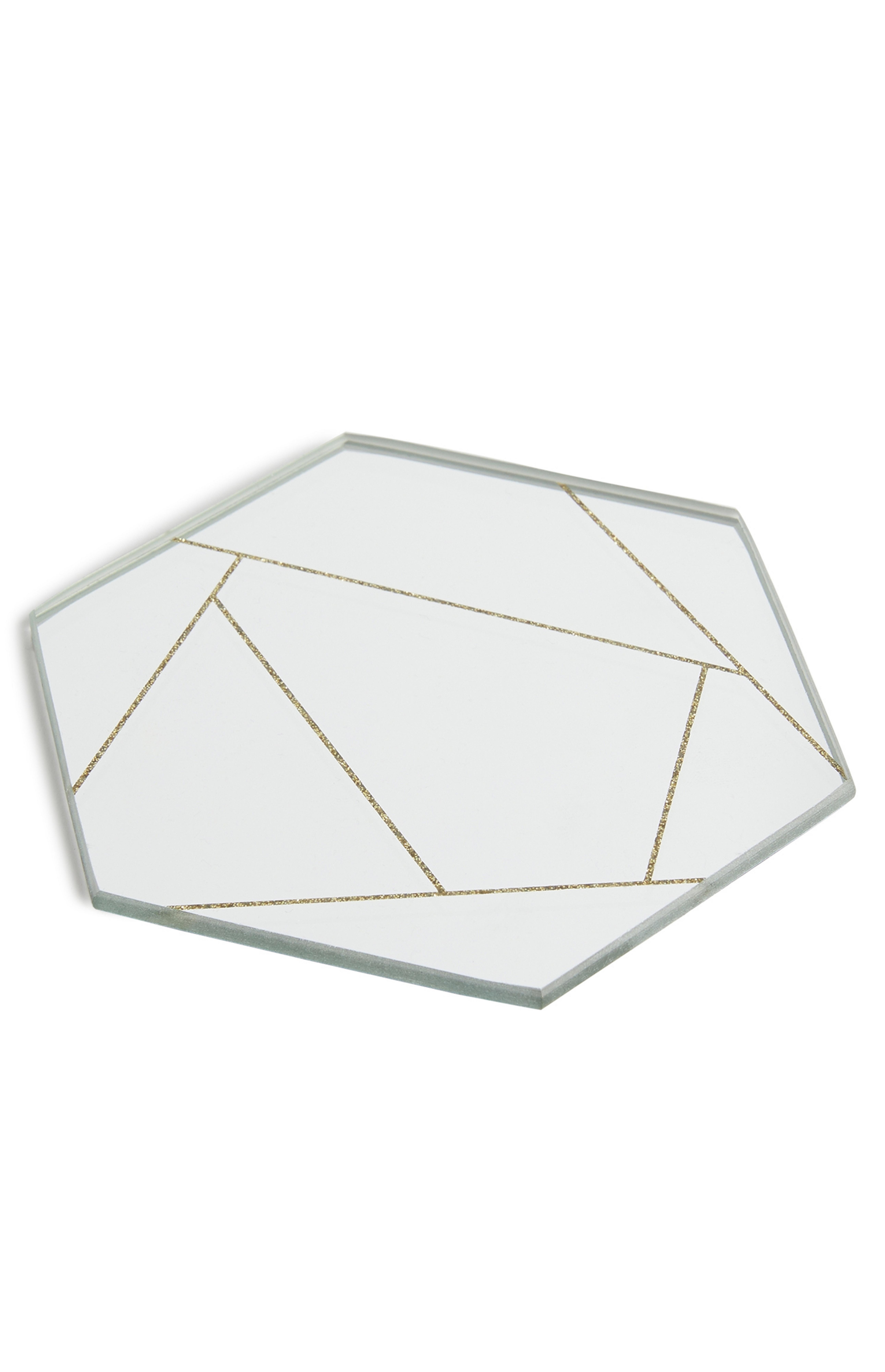 Kleine, sechseckige Spiegelplatte | Wohndekor-Accessoires