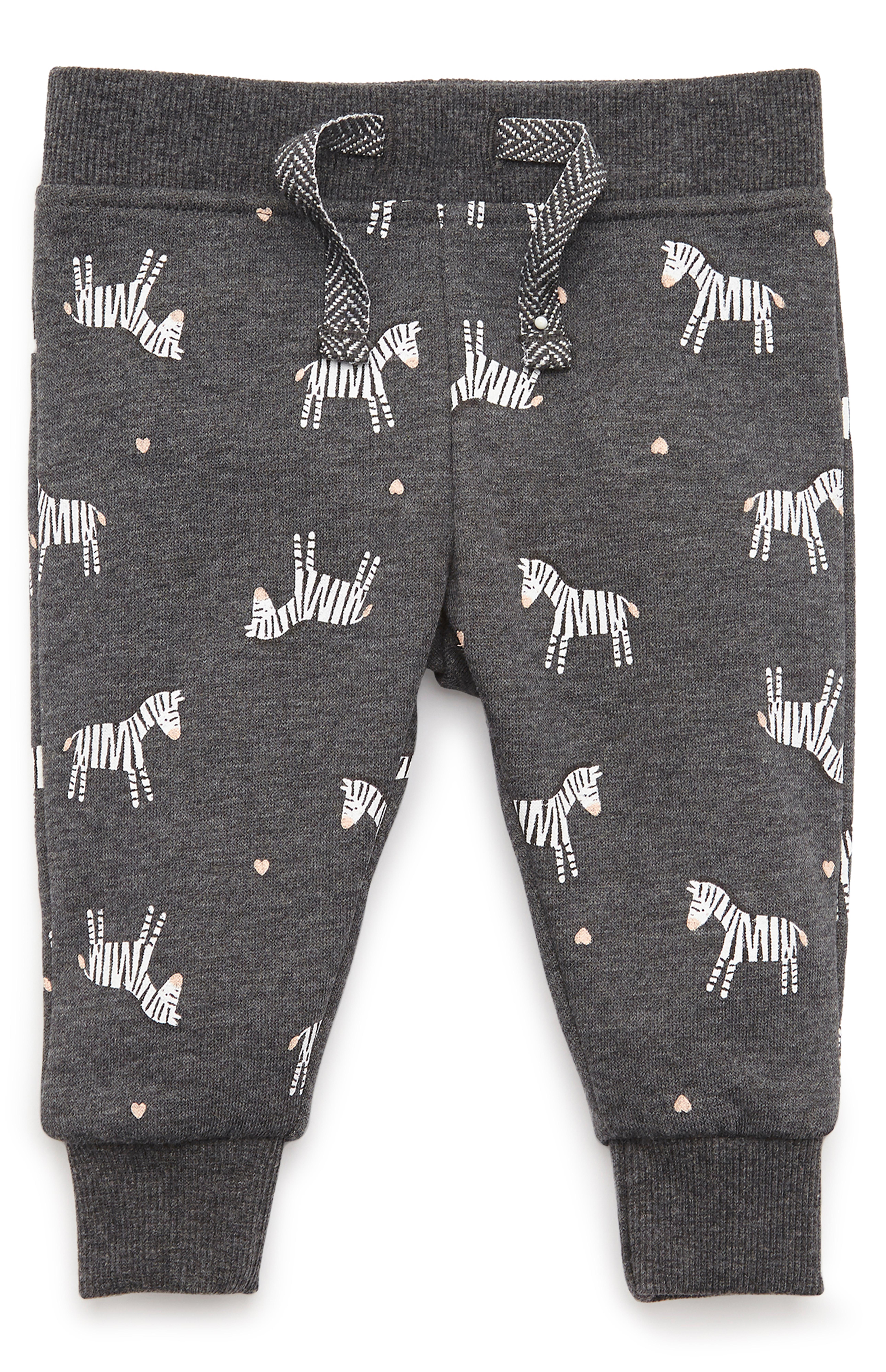 Baby Girl Charcoal Zebra Print Joggers Baby Girl Clothes Baby