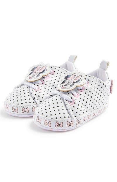 Baby Girl Disney Minnie Mouse White High Tops