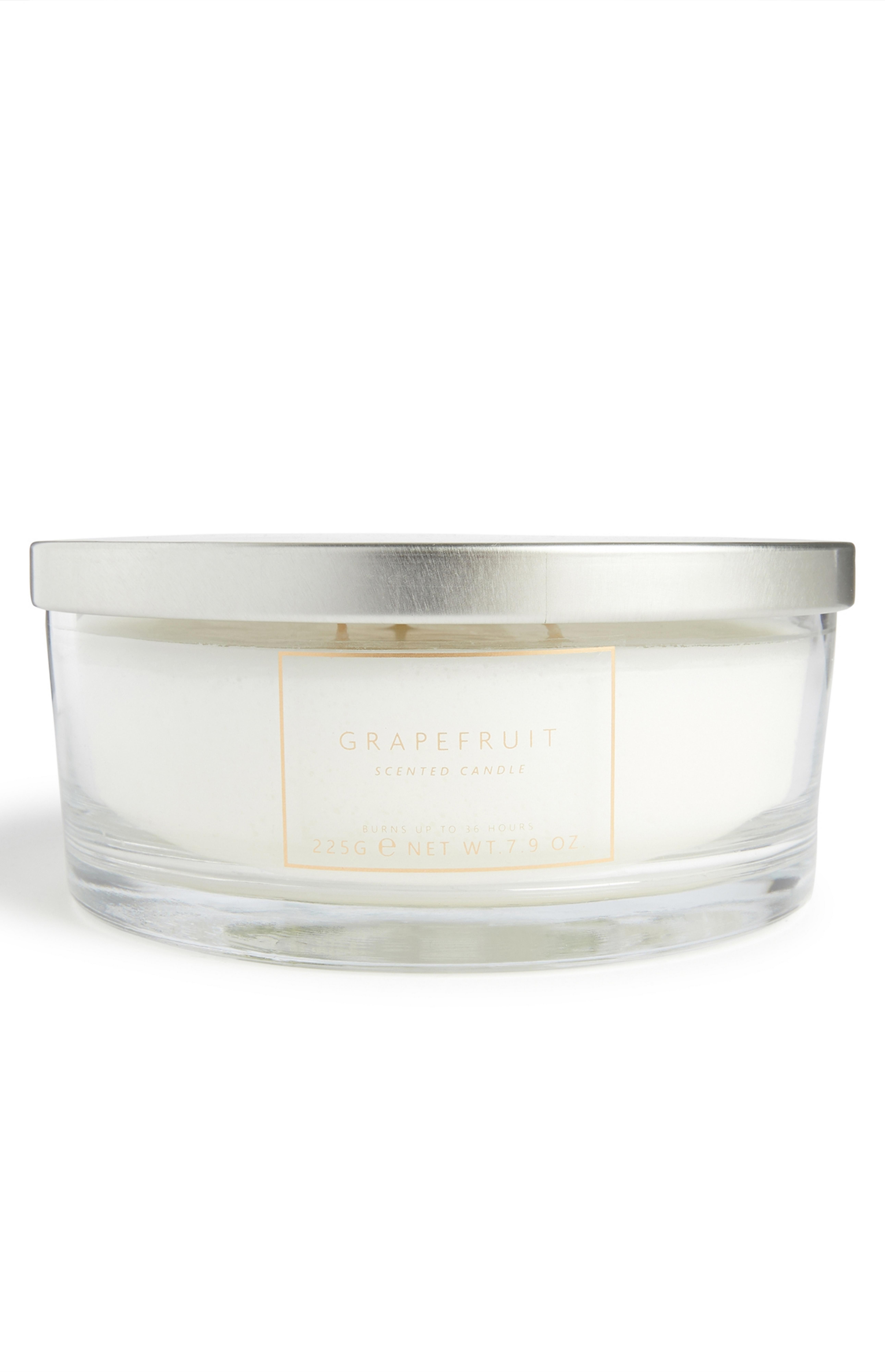 Large 3 Wick Grapefruit Candle Candles & Scented Candles Home Furnishings Homeware All