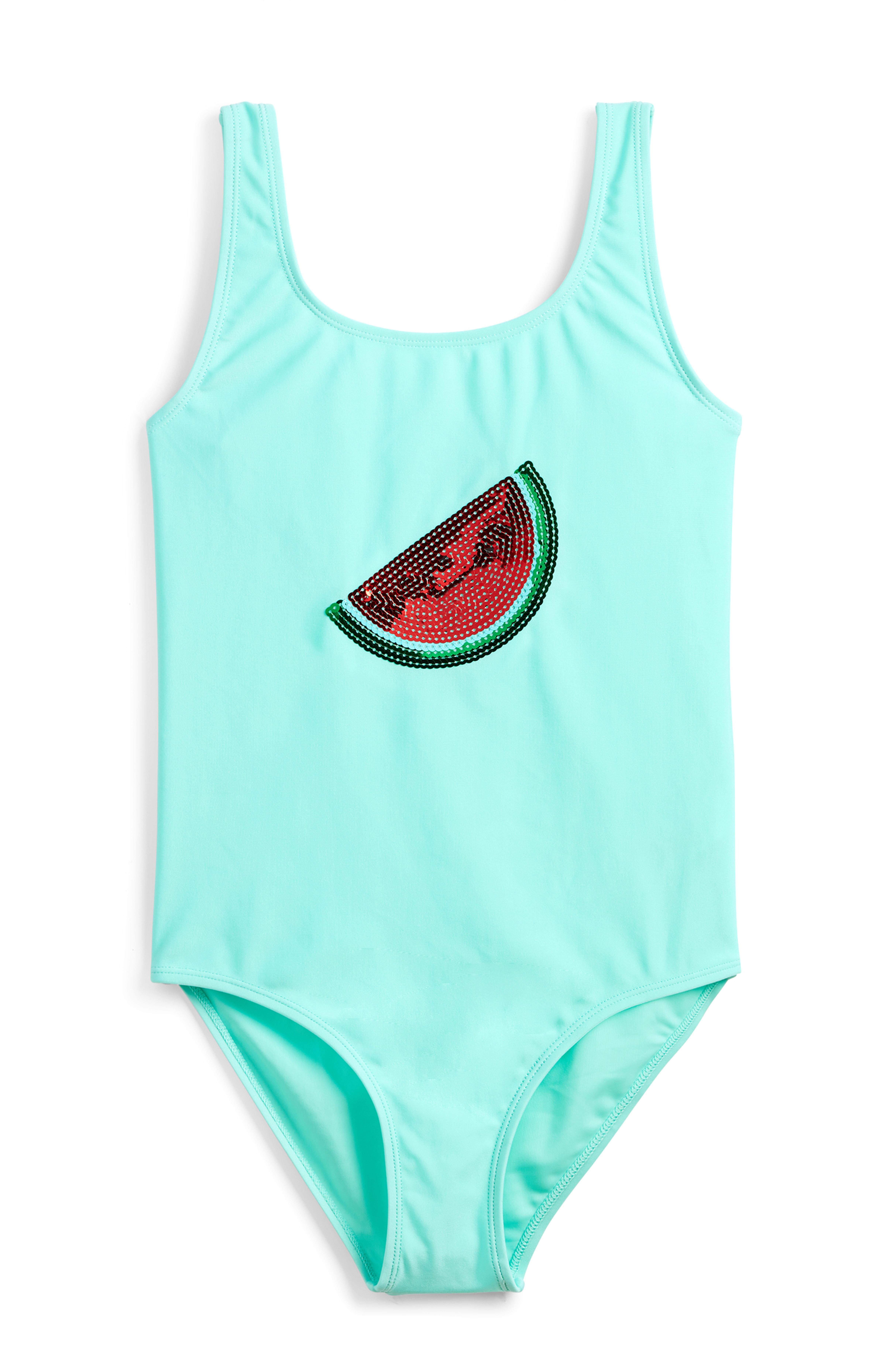 Older Girl Turquoise Watermelon Print Swimsuit | Older Girls Clothes