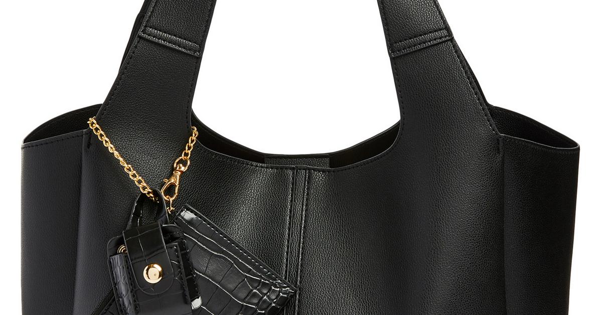 Black Extended Handle Shopper | Women's Handbags | Women's Accessories ...