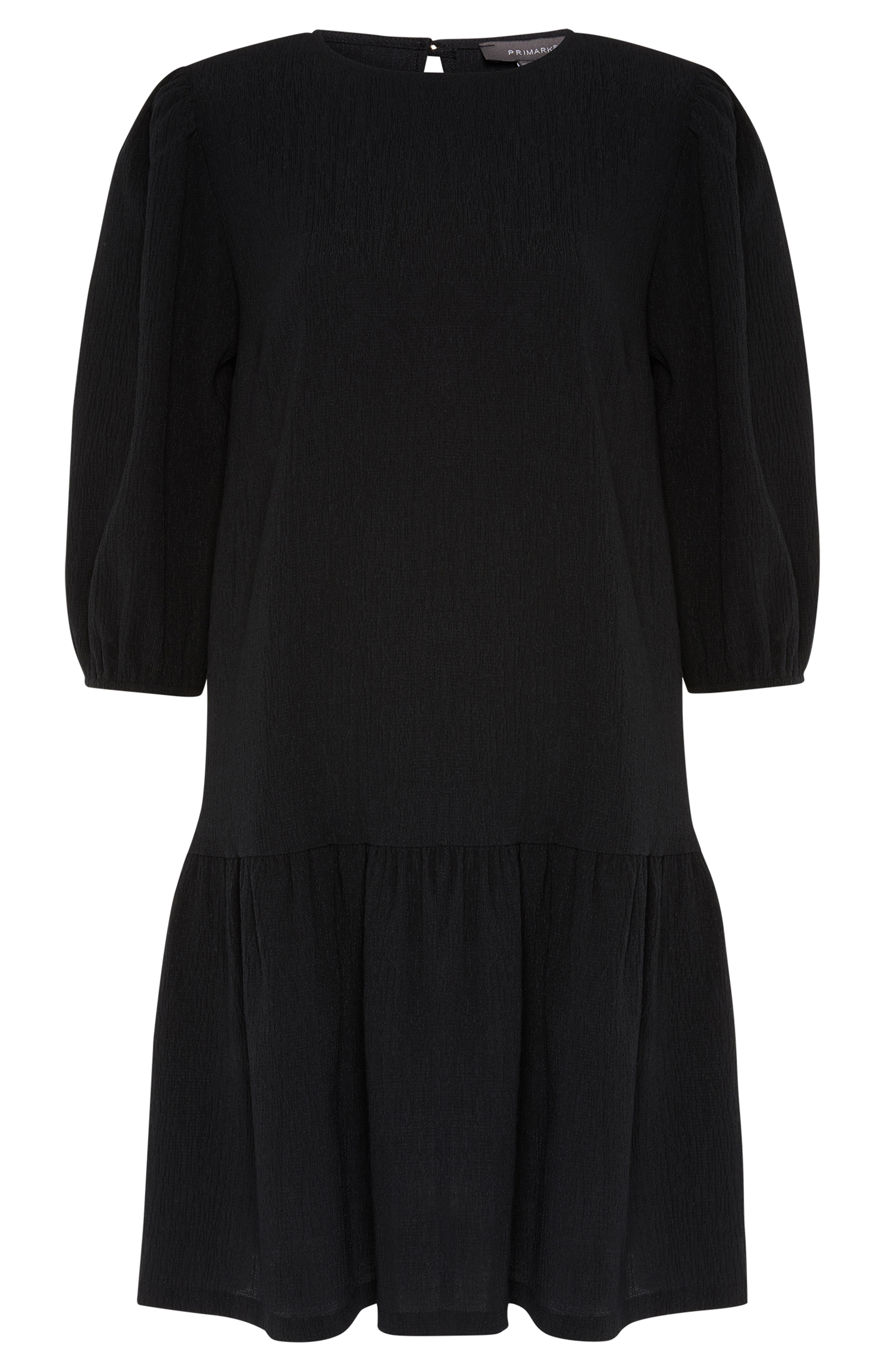 Black Textured Tiered Mini Dress Dresses Women's Clothing Our Women's Fashion Range All