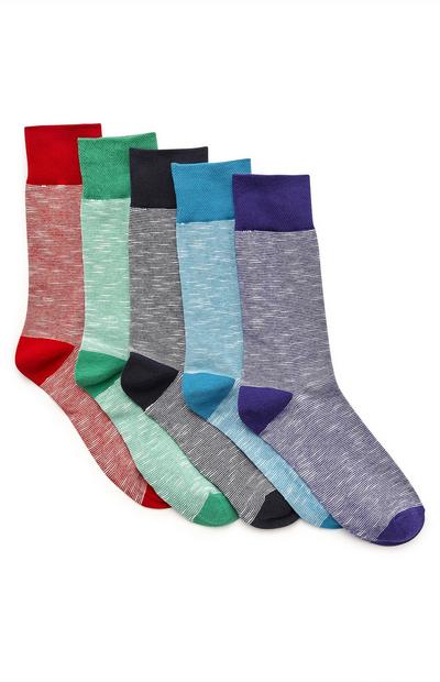 Meerkleurige sokken, 5 paar
