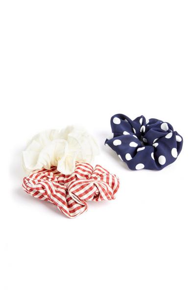 3-Pack Multi Striped Scrunchies