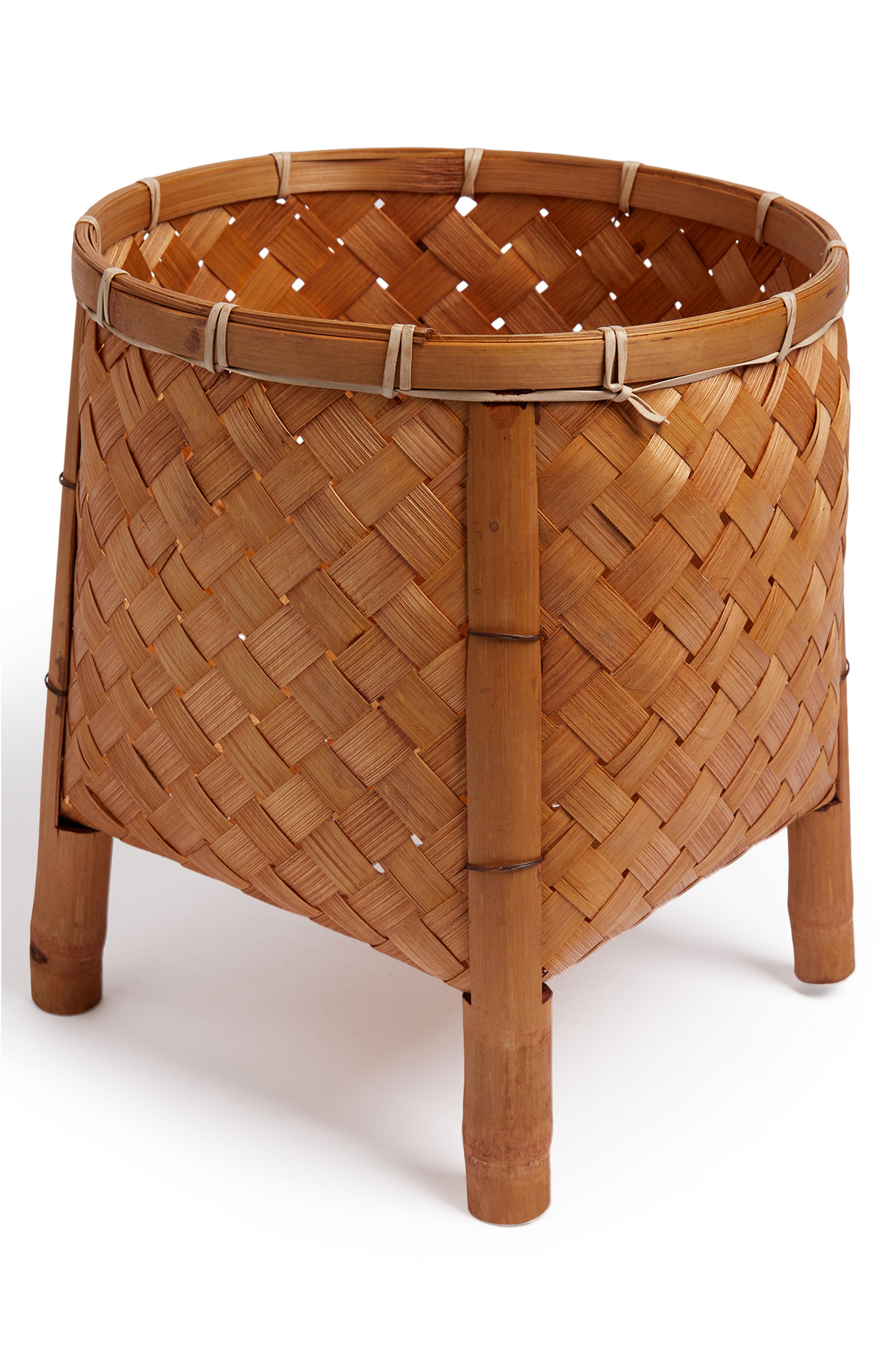 Woven Bamboo Plant Pot Stand Home Décor Accessories Home