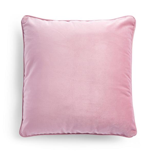 Capa almofada veludo cor-de-rosa