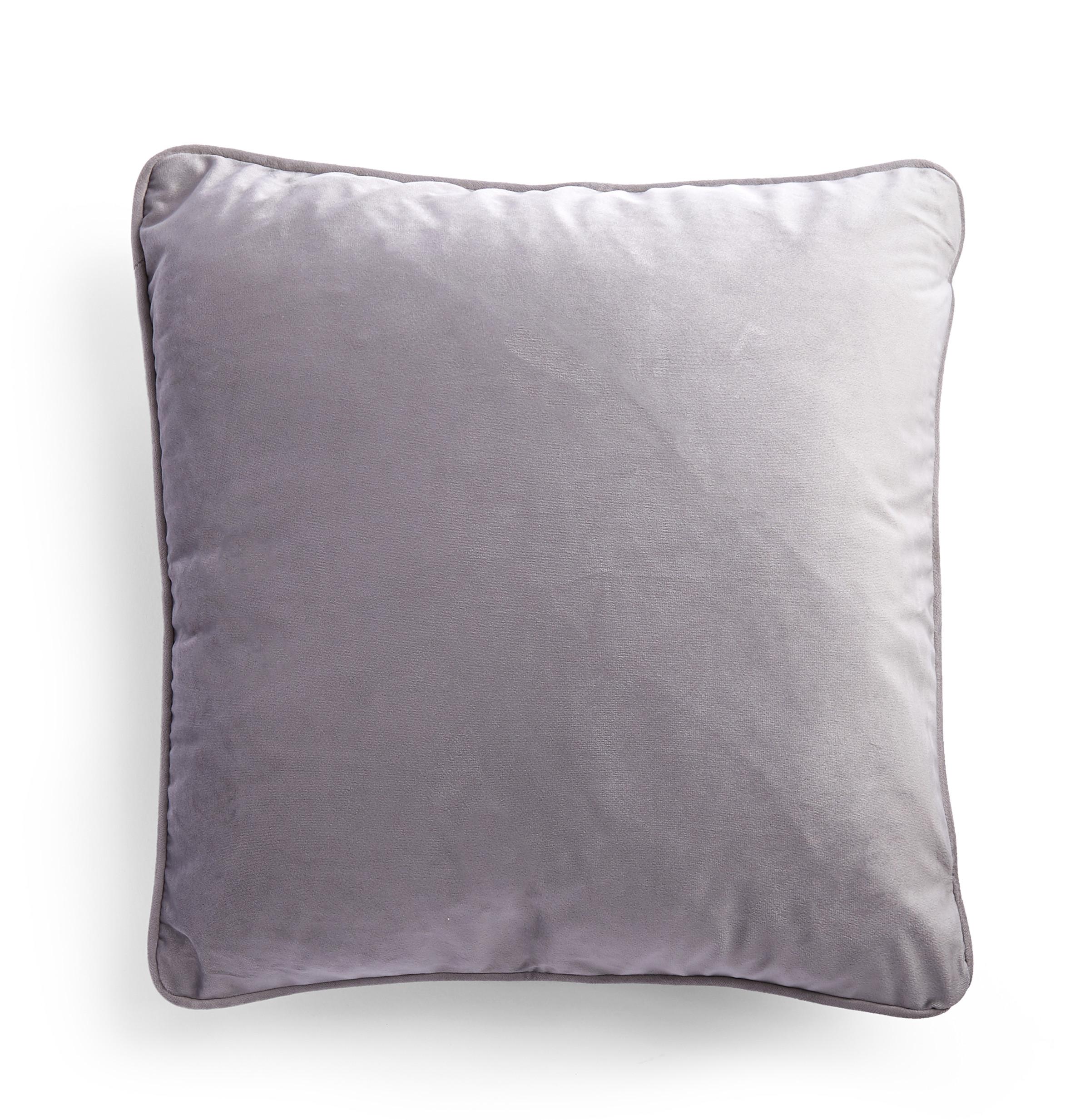 Silver Velvet Cushion Cover Cushions & Covers Home Furnishings