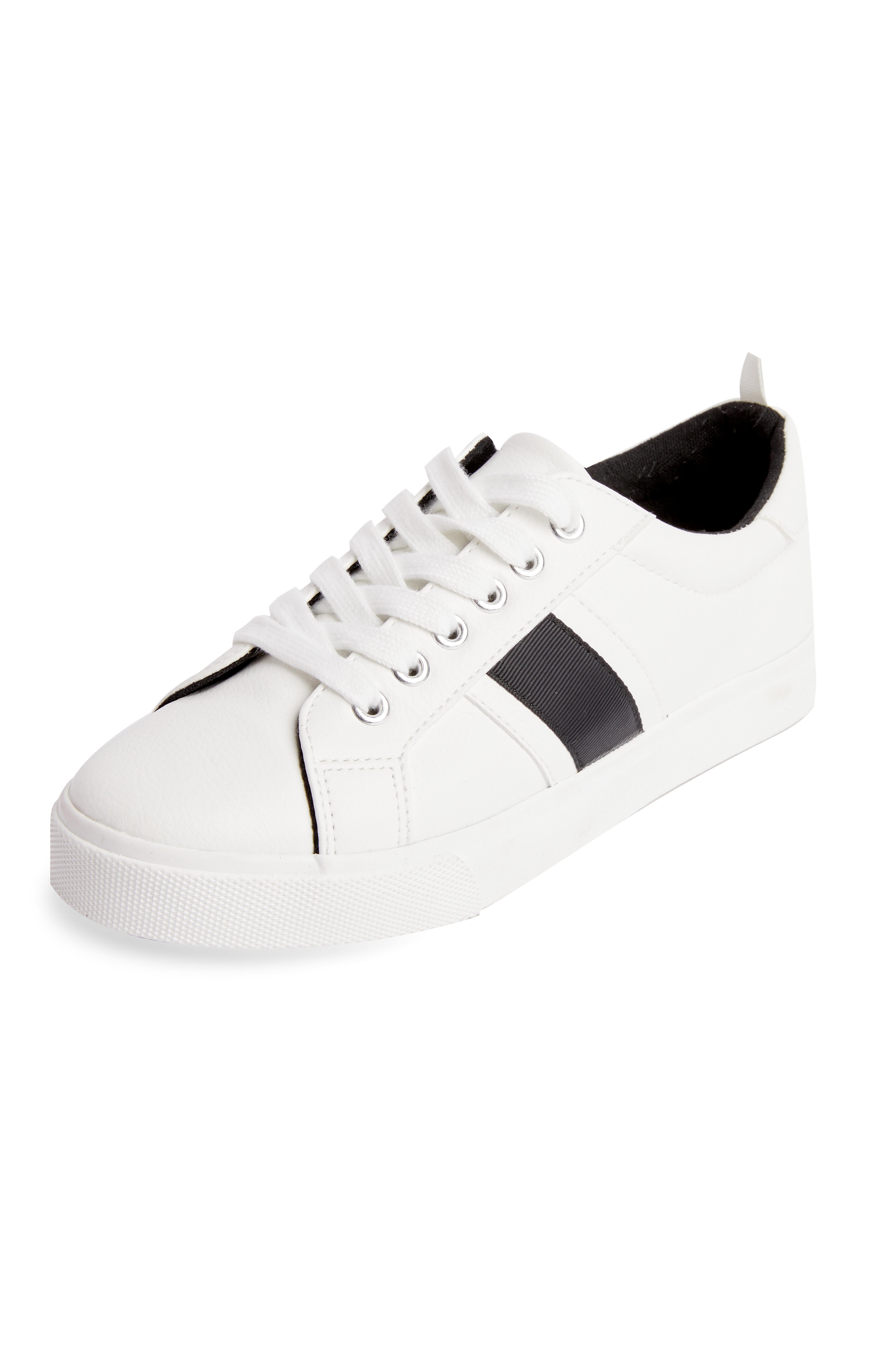 White Side Stripe Low Tops | Women's Sneakers | Women's Shoes & Boots ...