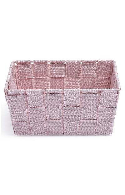 Pink Mini Woven Basket