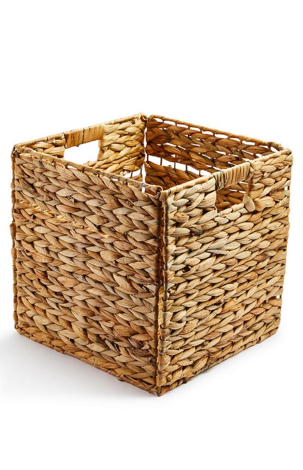 Straw Wicker Storage Cube Box Home, Cube Storage Baskets Wicker