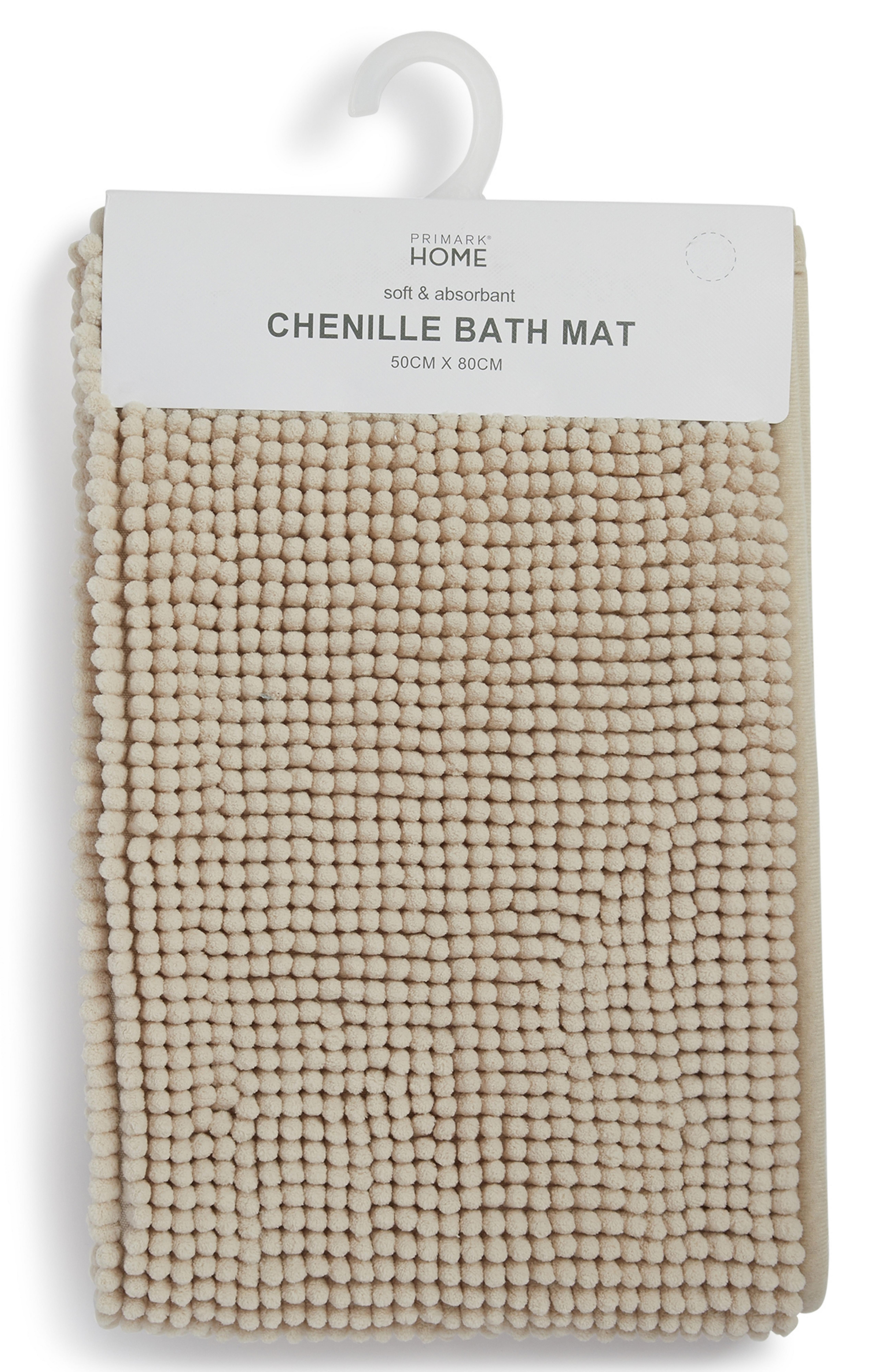 Natural Chenille Bath Mat Bathroom Accessories All Homeware