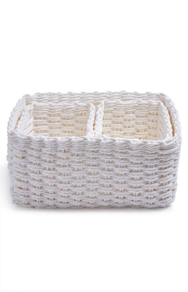 Respetuoso Por favor apasionado Pack de 3 cestas de cuerda de papel de color blanco | Almacenamiento para  el hogar | Menaje | Artículos para el hogar | Todos los productos Primark |  Primark España