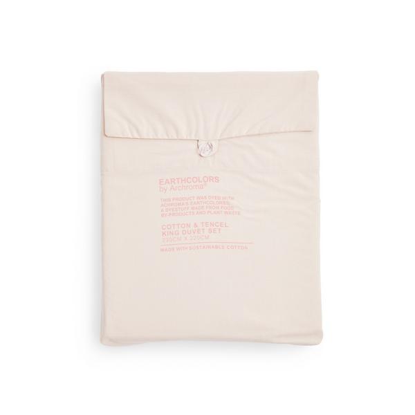 Primark Cares Blush Organic Cotton And Tencel Earthcolors By Archroma King Duvet Cover Set