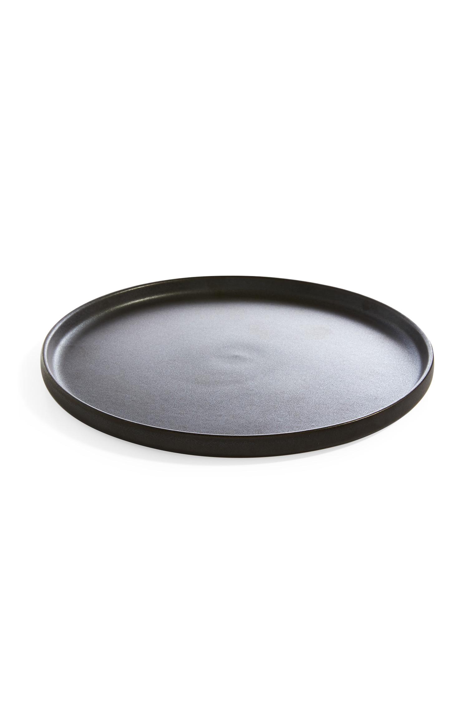 Black Ceramic Large Plate Kitchen & Dining All Homeware Homeware