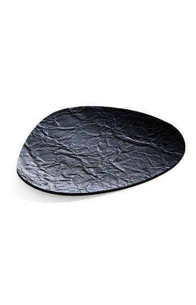 Black Faux PU Style Coasters 2 Pack