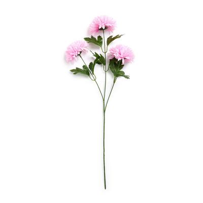 Flor de dalia artificial rosa de un solo tallo