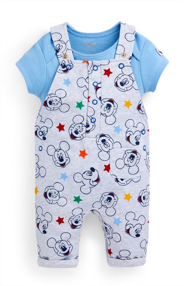 Newborn Baby Boy Mickey Mouse Overalls Set