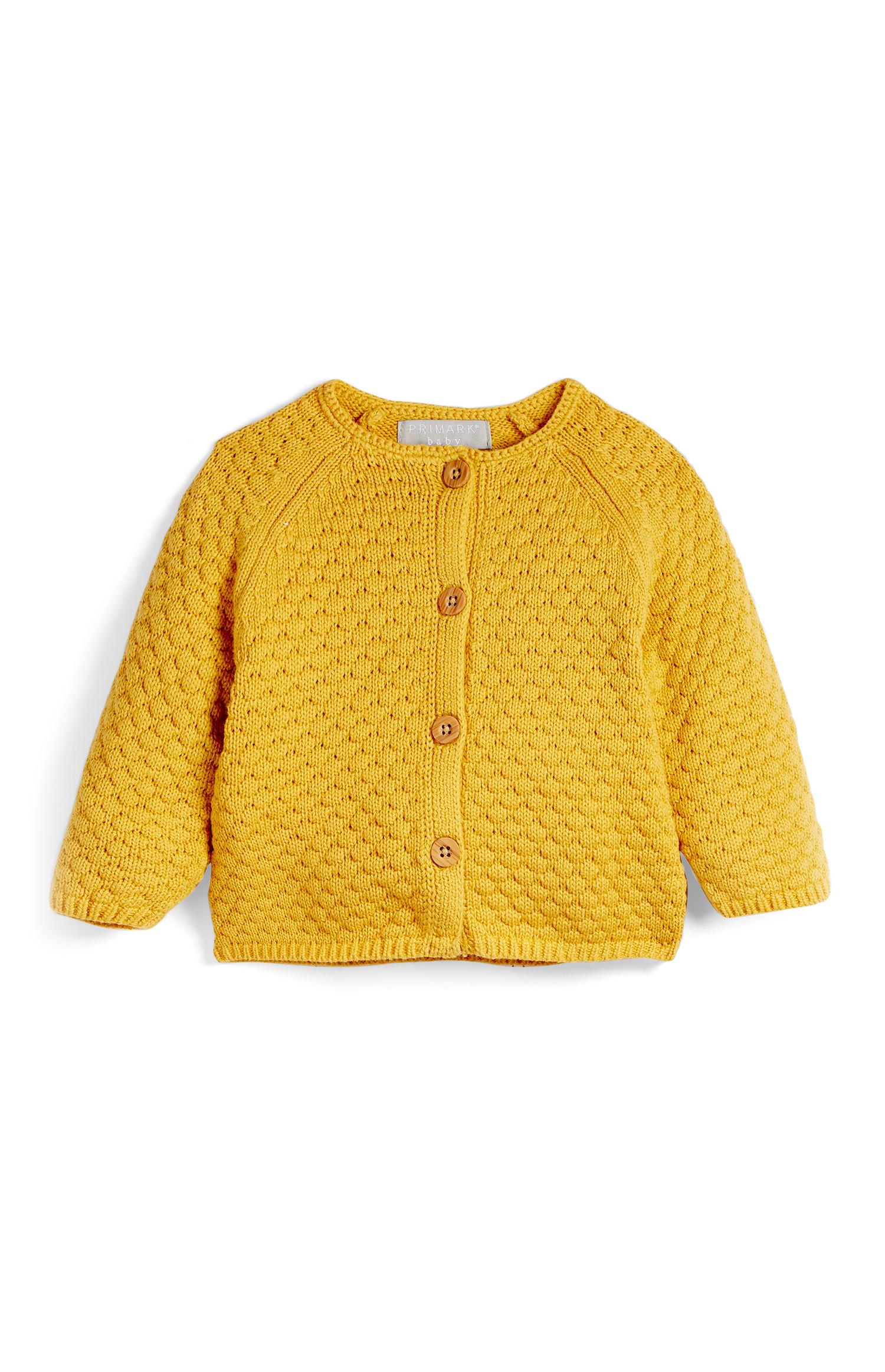 Baby Mustard Yellow Textured Cardigan | Baby Clothing Essentials | Baby ...